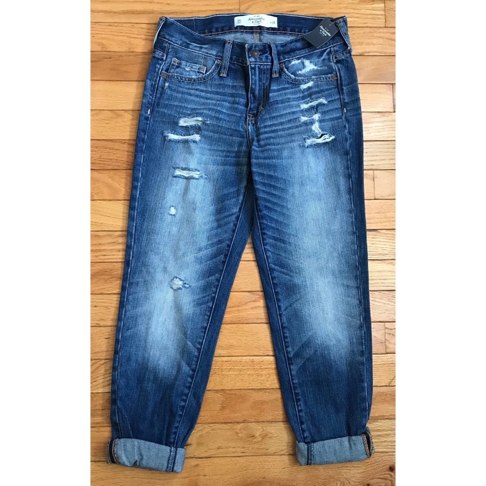 Abercrombie & Fitch Distressed Boyfriend Jeans
